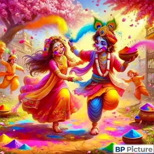 Radha Krishna Holi Dp