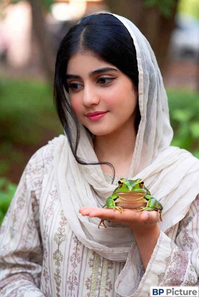 One Girl One Frog Image