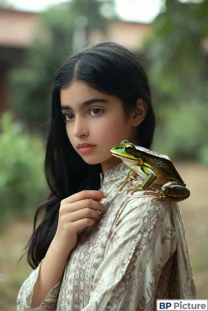 One Girl One Frog Image