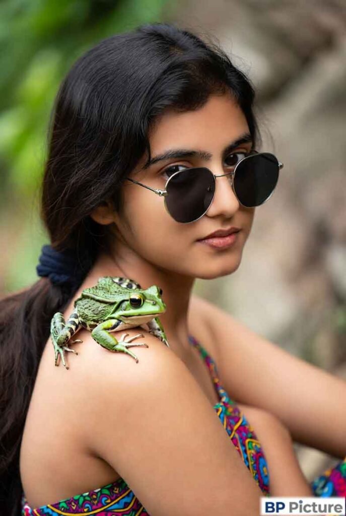 One Girl One Frog Image