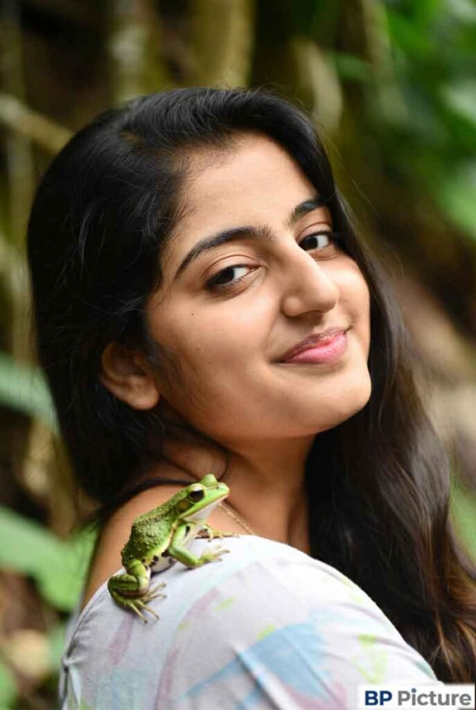 One Girl One Frog Photo