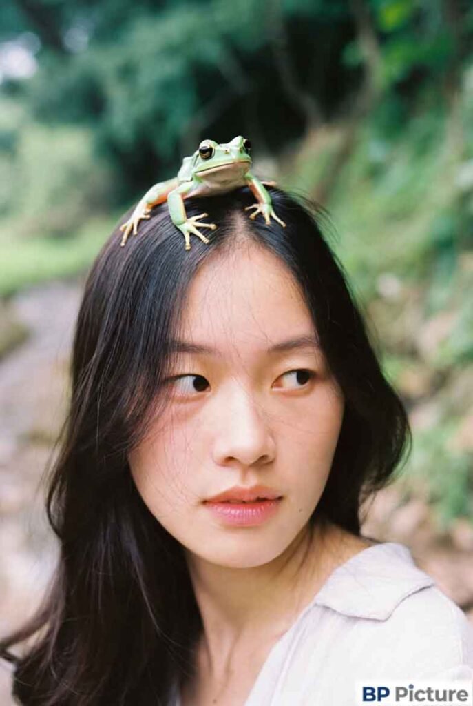 One Girl One Frog Pic